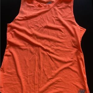 New Balance Womens Orange Athletic Tank Top
